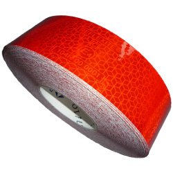 Световозвращающая лента, КРАСНАЯ, 50мм*12,5м, REFLEXITE VC104+ Rigid Grade