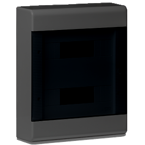 68324Ч Тусо Щиток о/п на 24 мод. с дверцей 370х302х95мм, черный