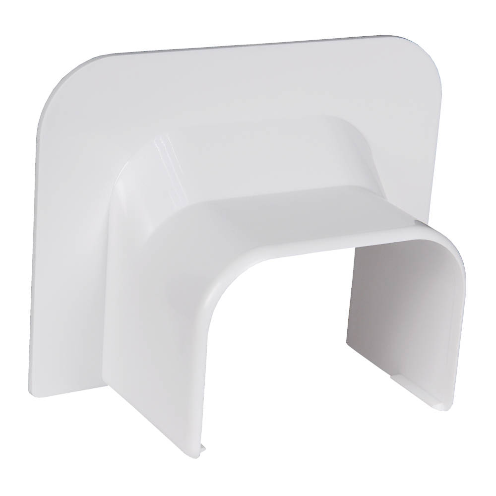 Прямой ввод в стену для кабель-канала 74х55 БЕЛЫЙ